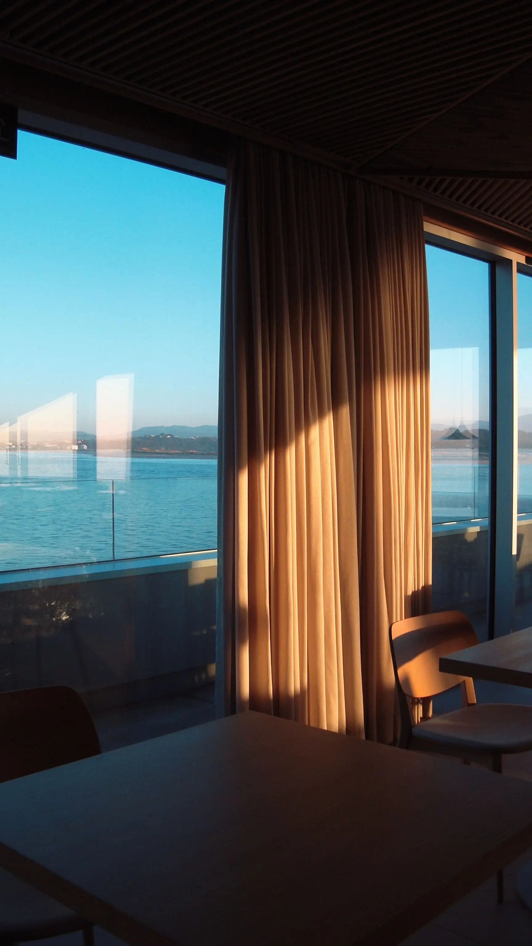 Luxury coastal resort interior