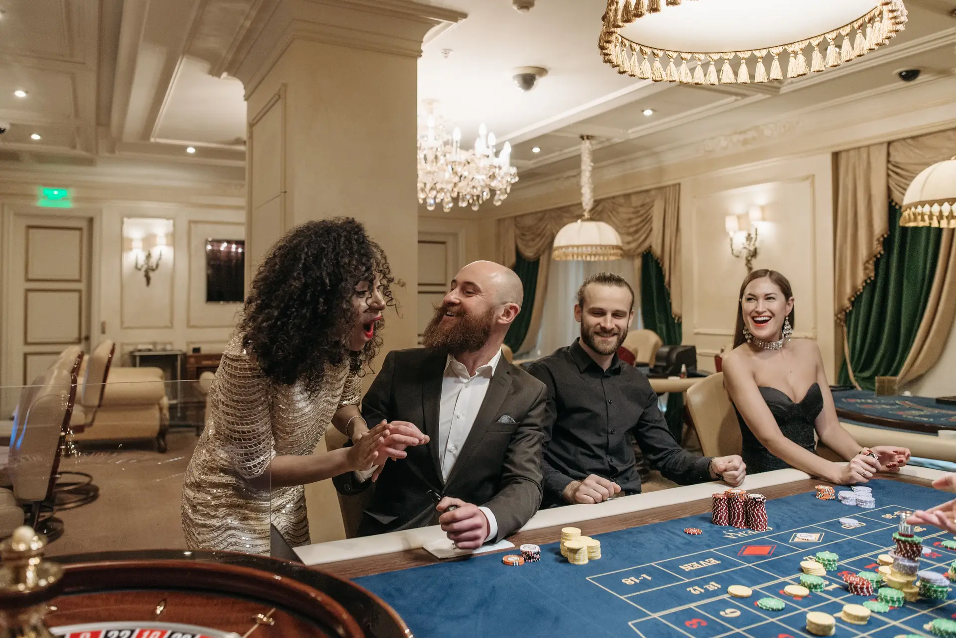 Guests enjoying a refined evening at DelvessiangrandStay